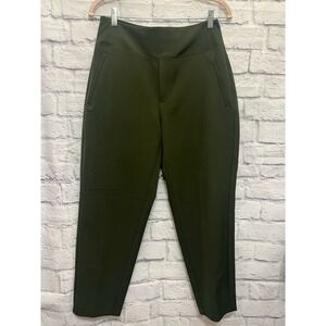 Athleta Endless High Rise Pants Women's 8 Green Pull On Stretch Quiet Luxury